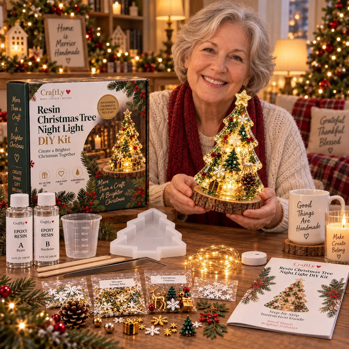 ๐ DIY Christmas Tree Night Light Kit โ ๐ Step-by-Step Guide Included