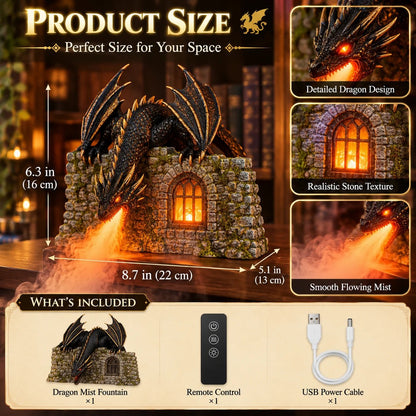 MistWyrm Dragon Diffuser – Glowing Mist for Your Bookshelf 🐉
