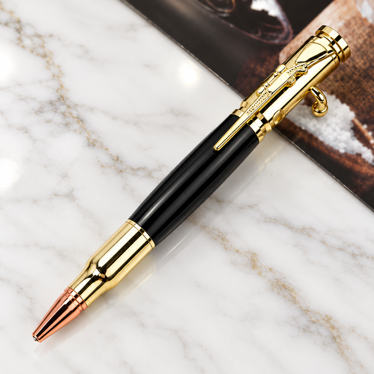 🖊100% Handmade Bolt Action Wooden Bullet Pen