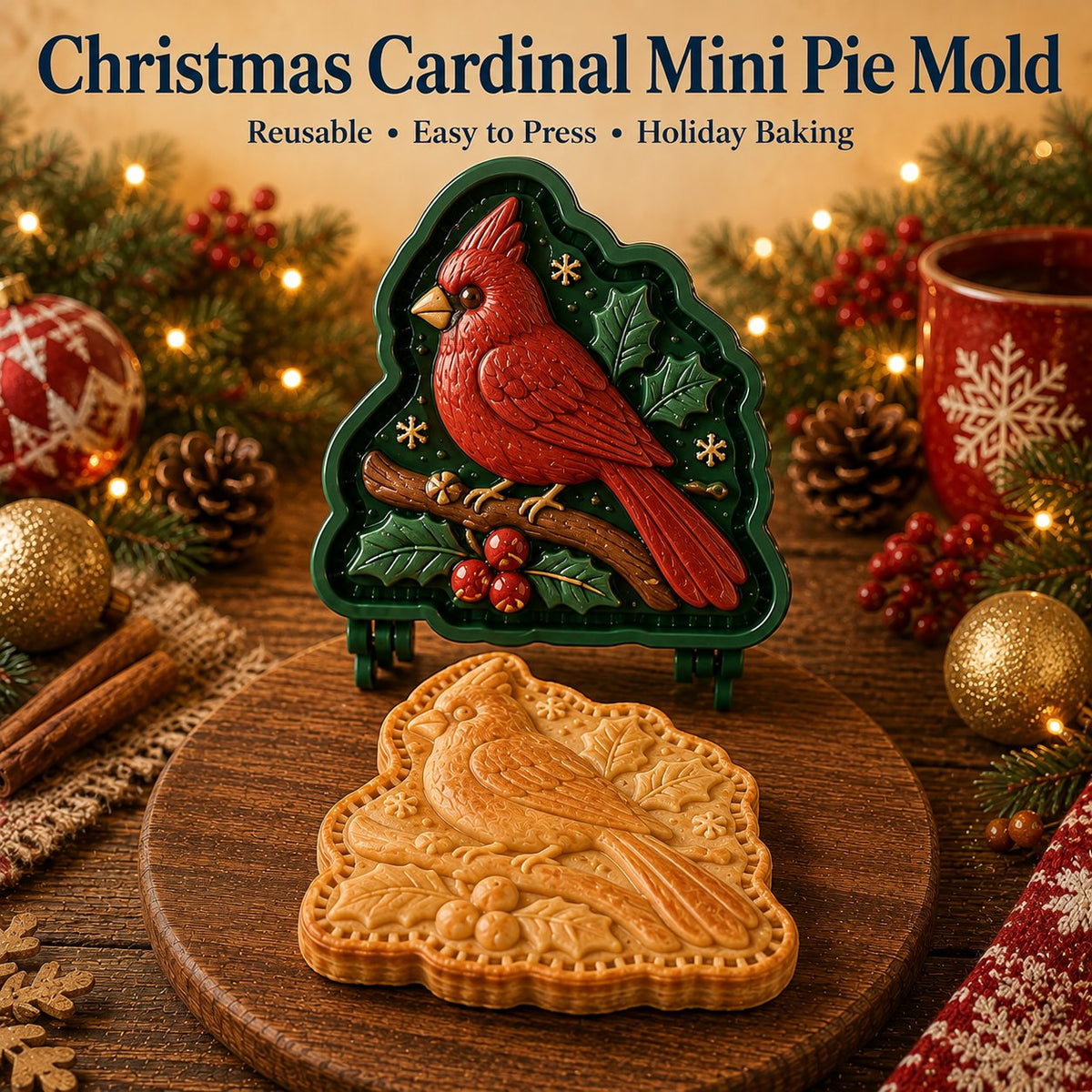🎄✨16-Design Christmas Mini Pie Mold Collection | Reusable Embossed Molds for Shaping Detailed Santa, Snowman, Reindeer, Tree & Holiday Pies 🥧