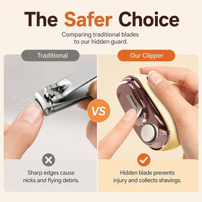 🔥Last Day 40% OFF -✂️ 2-in-1 Smart Electric Nail Clipper & Polisher – Anti-Pinch Safety & LED Light 💅