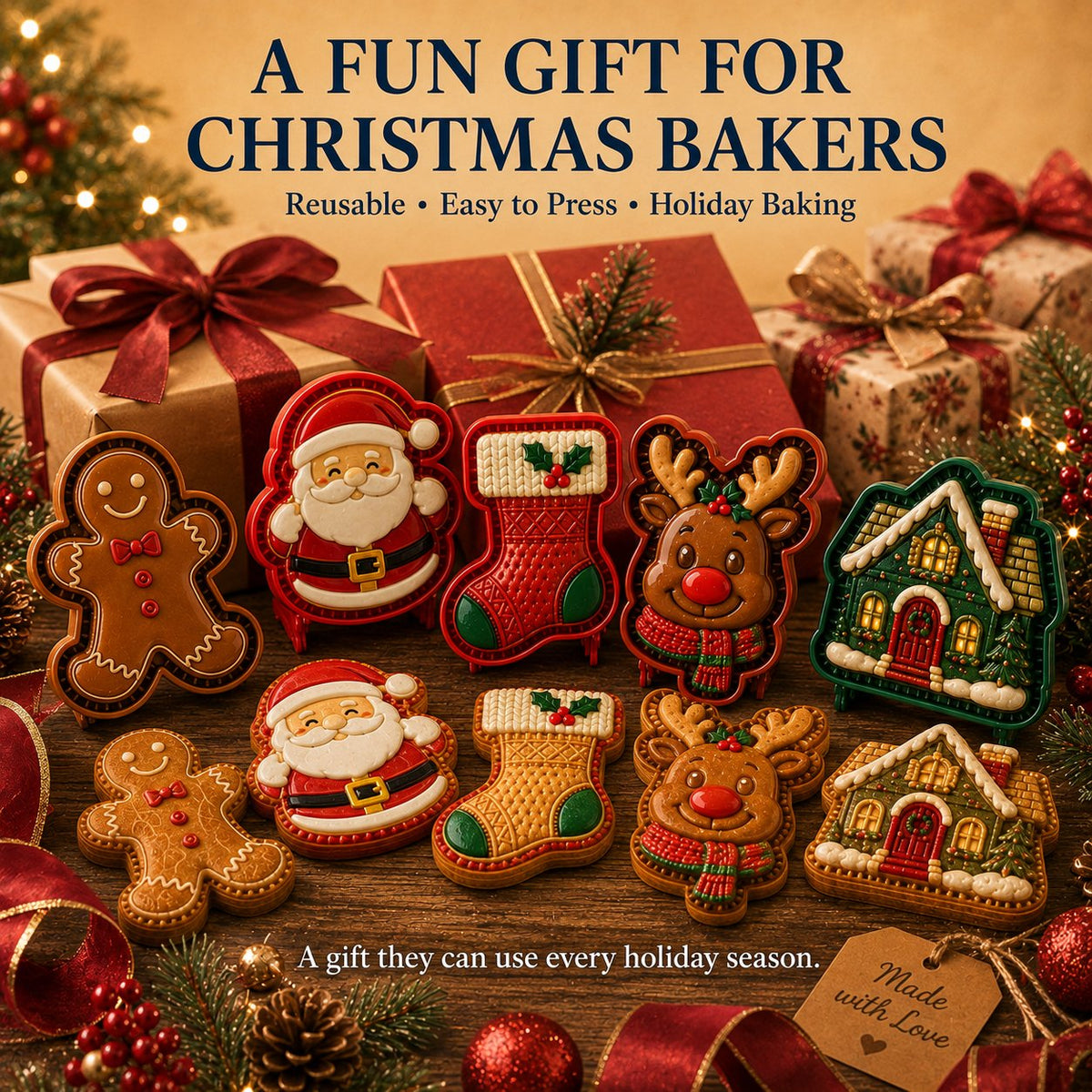 🎄✨16-Design Christmas Mini Pie Mold Collection | Reusable Embossed Molds for Shaping Detailed Santa, Snowman, Reindeer, Tree & Holiday Pies 🥧