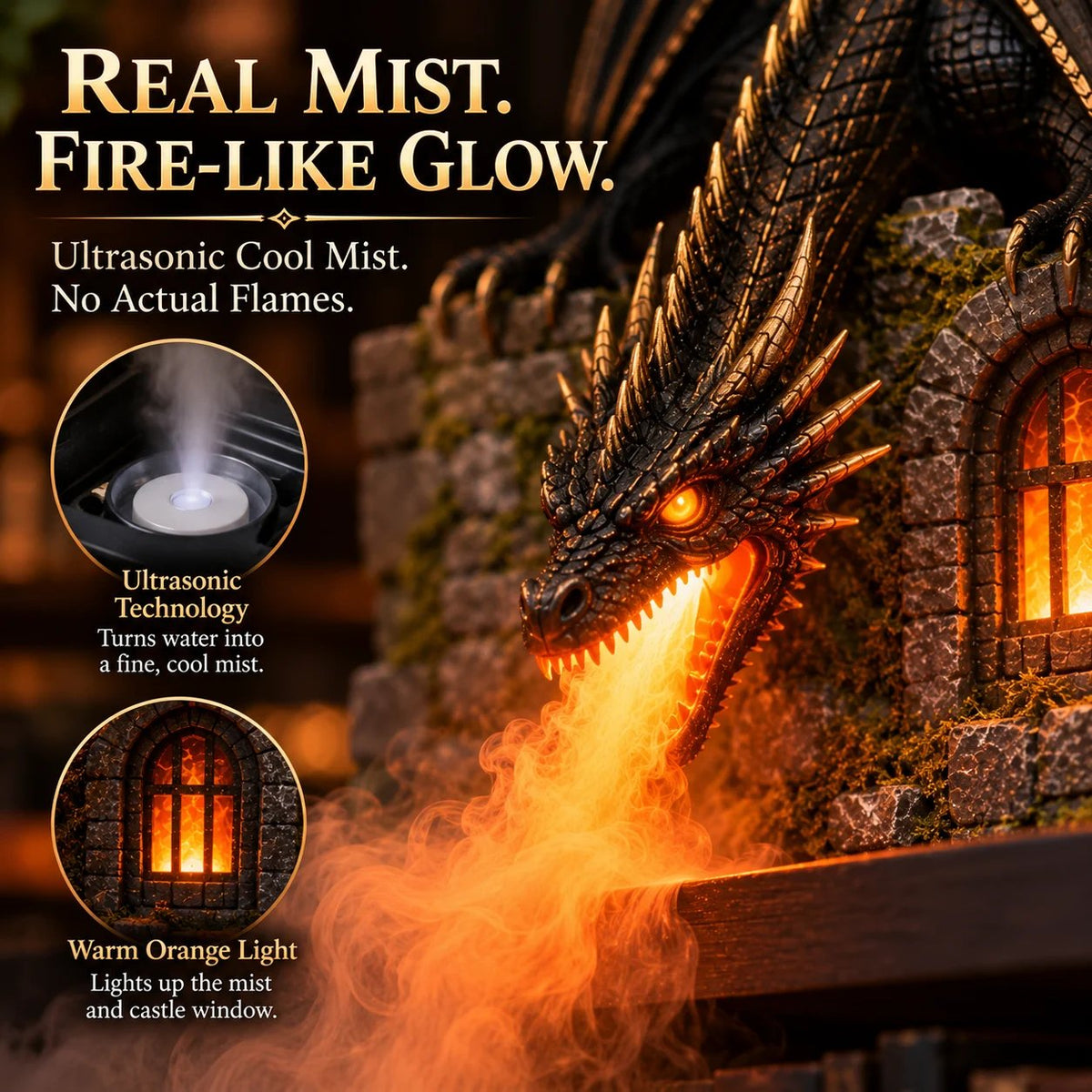 MistWyrm Dragon Diffuser – Glowing Mist for Your Bookshelf 🐉