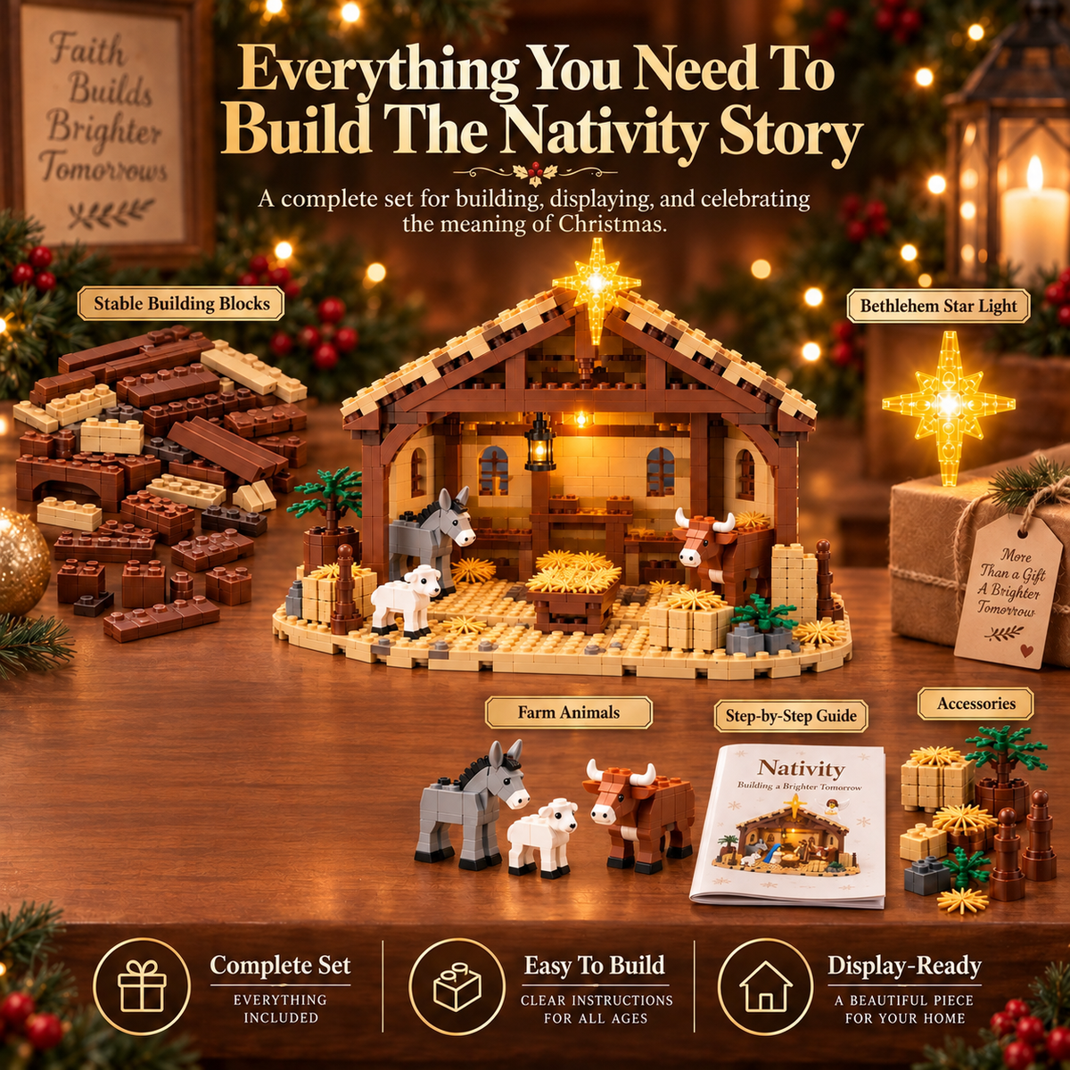 🔥Last Day 90% OFF🔥🌟The Nativity Story Building Block Set