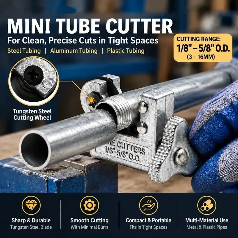 🛠️ Mini Tube Cutter | 1/8'‐5/8' OD Pipe Cutting Tool