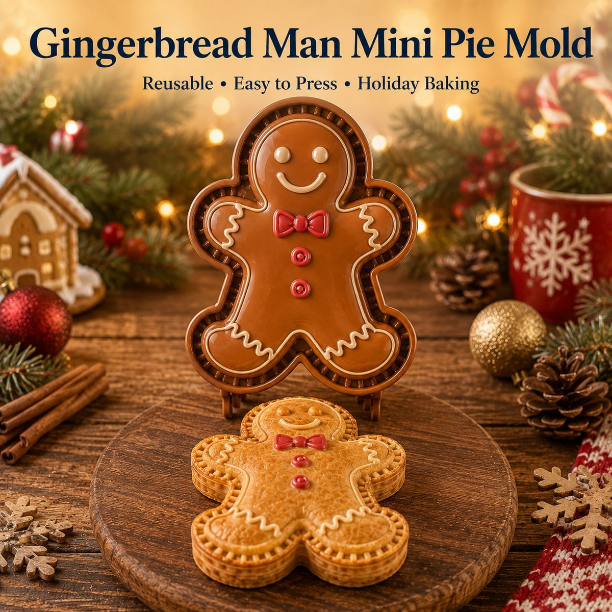 🎄✨16-Design Christmas Mini Pie Mold Collection | Reusable Embossed Molds for Shaping Detailed Santa, Snowman, Reindeer, Tree & Holiday Pies 🥧