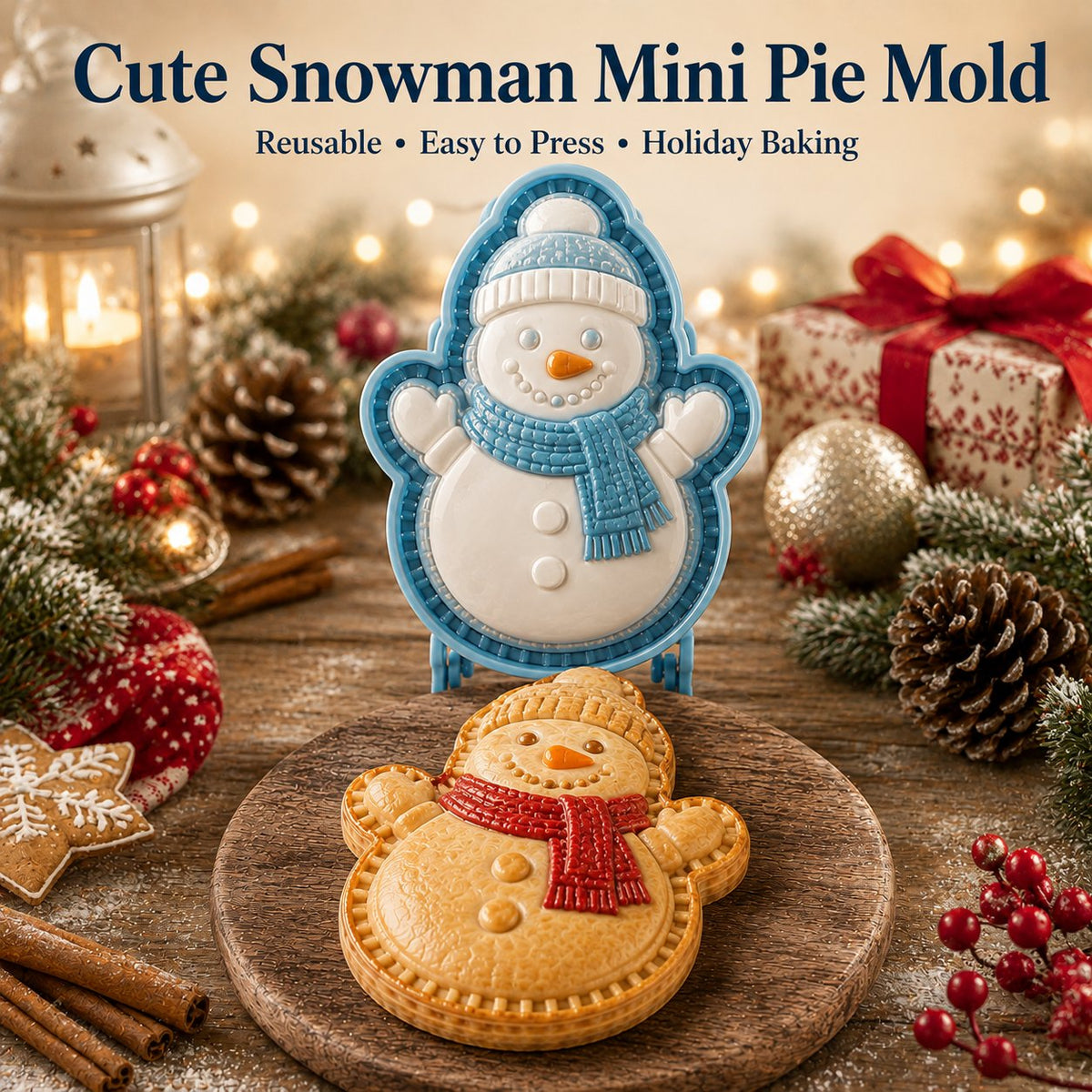 🎄✨16-Design Christmas Mini Pie Mold Collection | Reusable Embossed Molds for Shaping Detailed Santa, Snowman, Reindeer, Tree & Holiday Pies 🥧