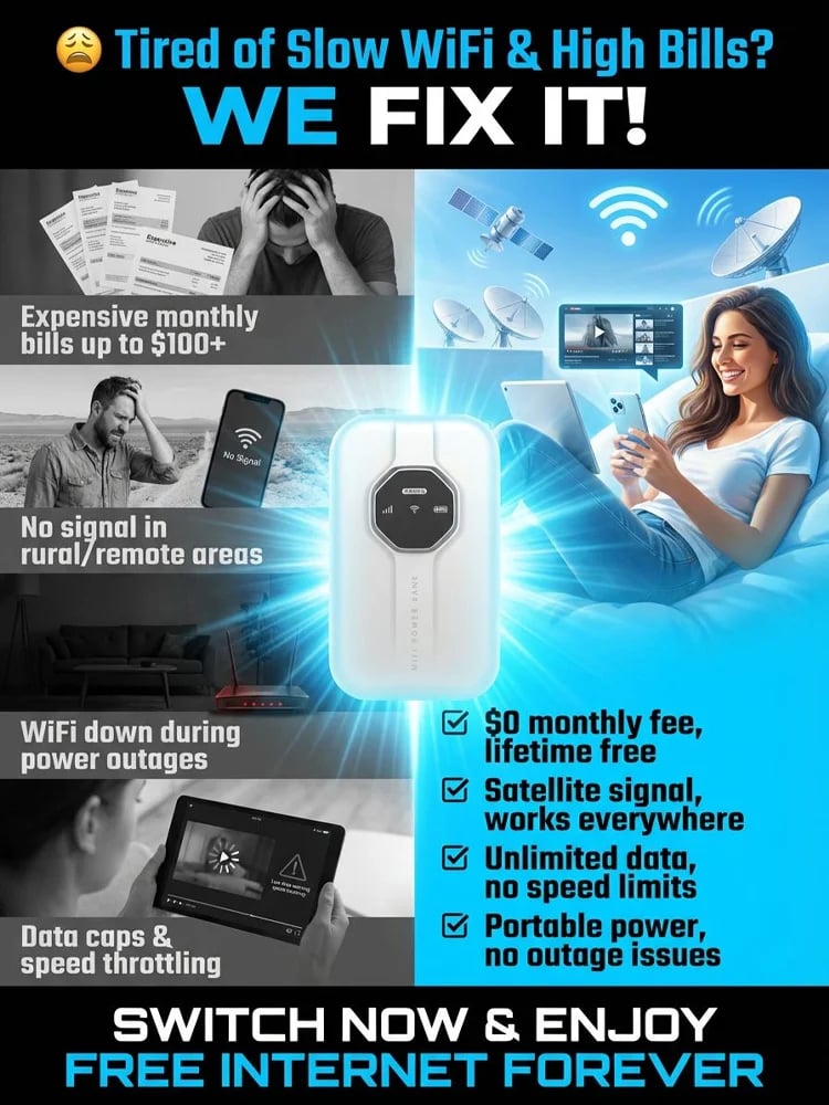 [Global Coverage, Free for Life] Boundless Portable Wi-Fi– 🛡️No Contract, No Hidden Costs