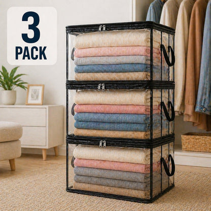 🎁Large Heavy-Duty Thick Plastic Clear Storage Bag for Clothes, Moving & Storage