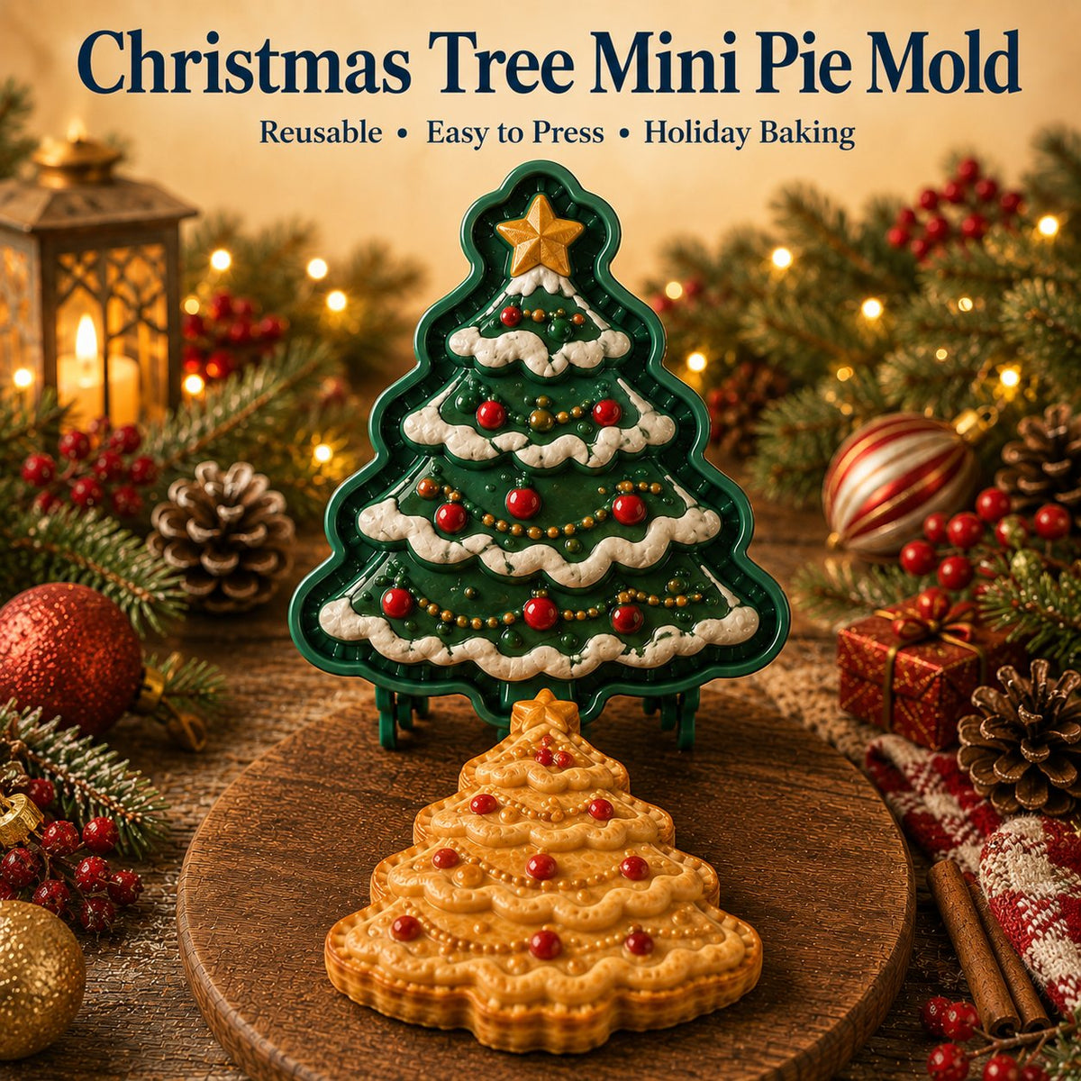 🎄✨16-Design Christmas Mini Pie Mold Collection | Reusable Embossed Molds for Shaping Detailed Santa, Snowman, Reindeer, Tree & Holiday Pies 🥧