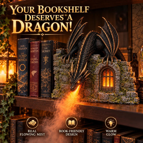 MistWyrm Dragon Diffuser – Glowing Mist for Your Bookshelf 🐉