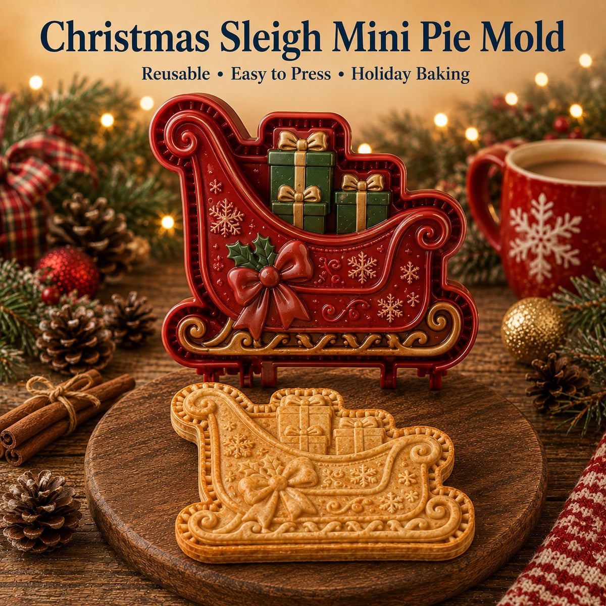 🎄✨16-Design Christmas Mini Pie Mold Collection | Reusable Embossed Molds for Shaping Detailed Santa, Snowman, Reindeer, Tree & Holiday Pies 🥧