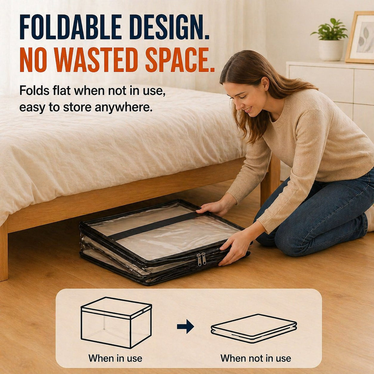 🎁Large Heavy-Duty Thick Plastic Clear Storage Bag for Clothes, Moving & Storage