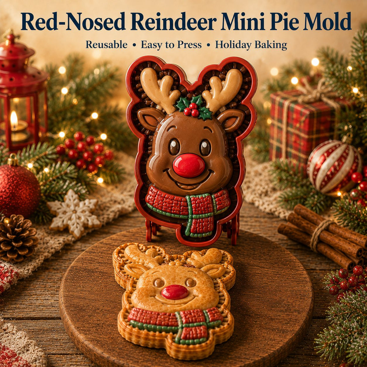 🎄✨16-Design Christmas Mini Pie Mold Collection | Reusable Embossed Molds for Shaping Detailed Santa, Snowman, Reindeer, Tree & Holiday Pies 🥧