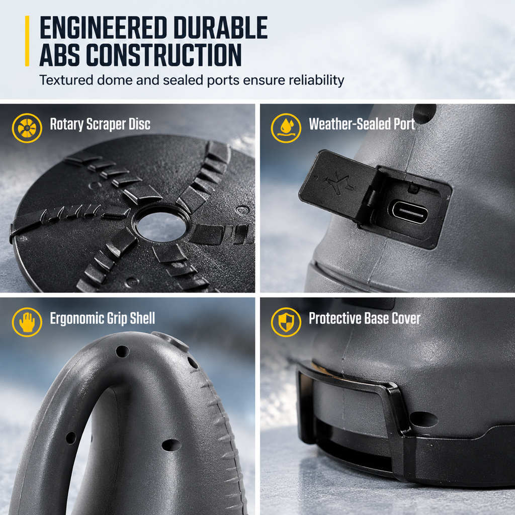 Electric Car Windshield Snow Scraper and Deicing Tool for Winter Snow and Removal